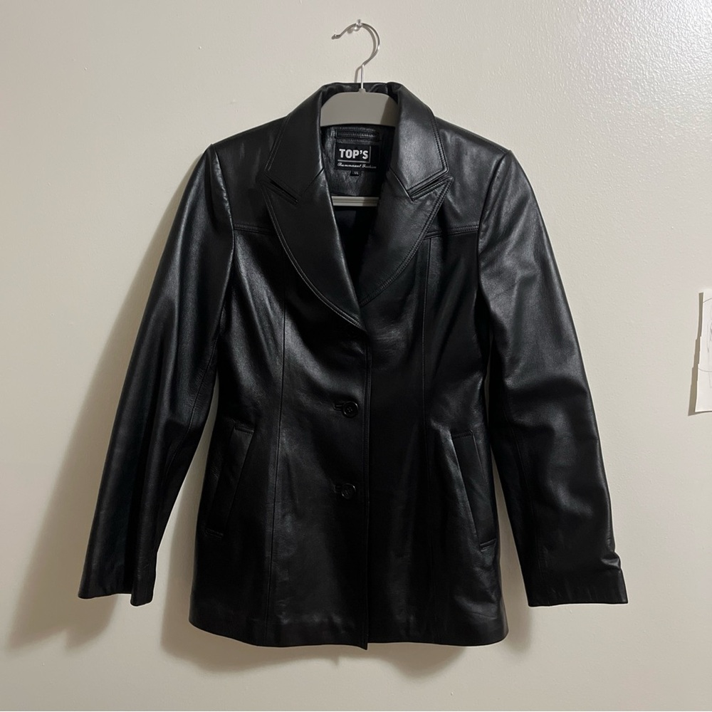 Women’s XS lined leather jacket